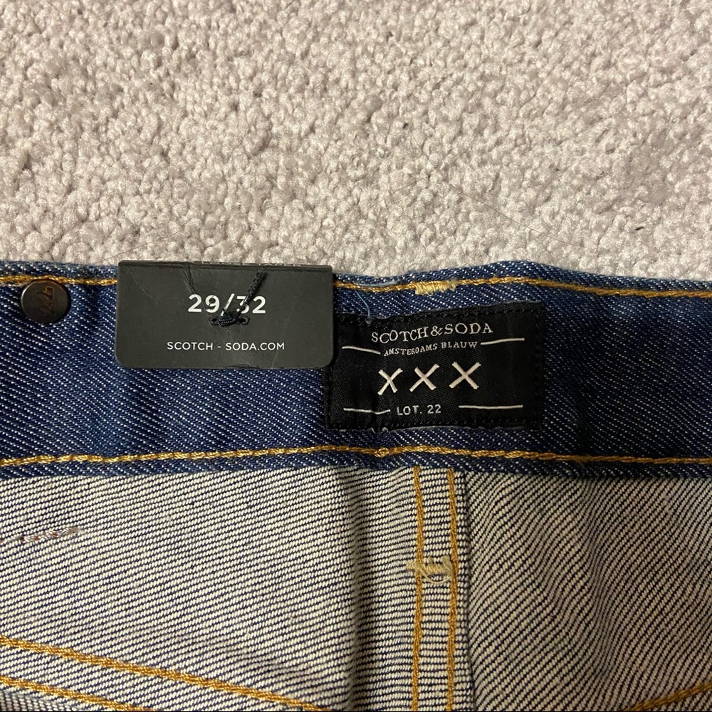 SOLD! New SCOTCH & SODA Men’s Lot 22 Dean Raw Italian Selvedge Loose Tapered Fit - Picture 7 of 14